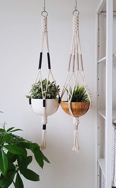 Plant Hanger, Hanging Planter, Color Block